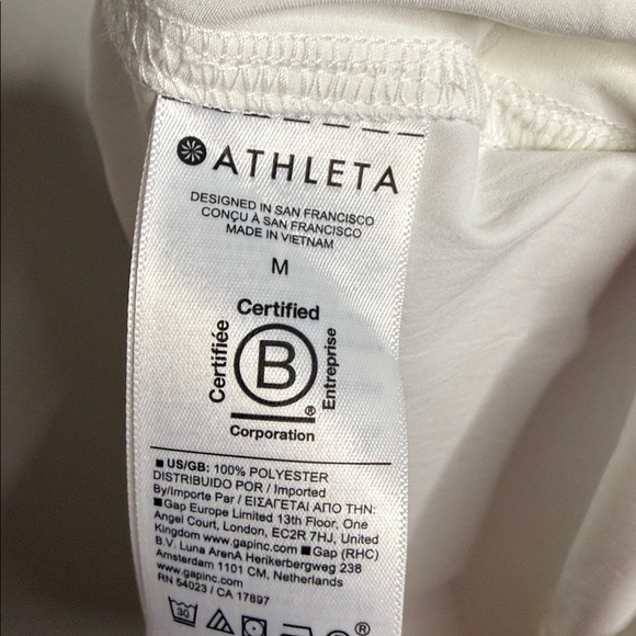 NWT Athleta drift poplin Bermuda pull on elastic waist UV 40% shorts sz M - Picture 7 of 7